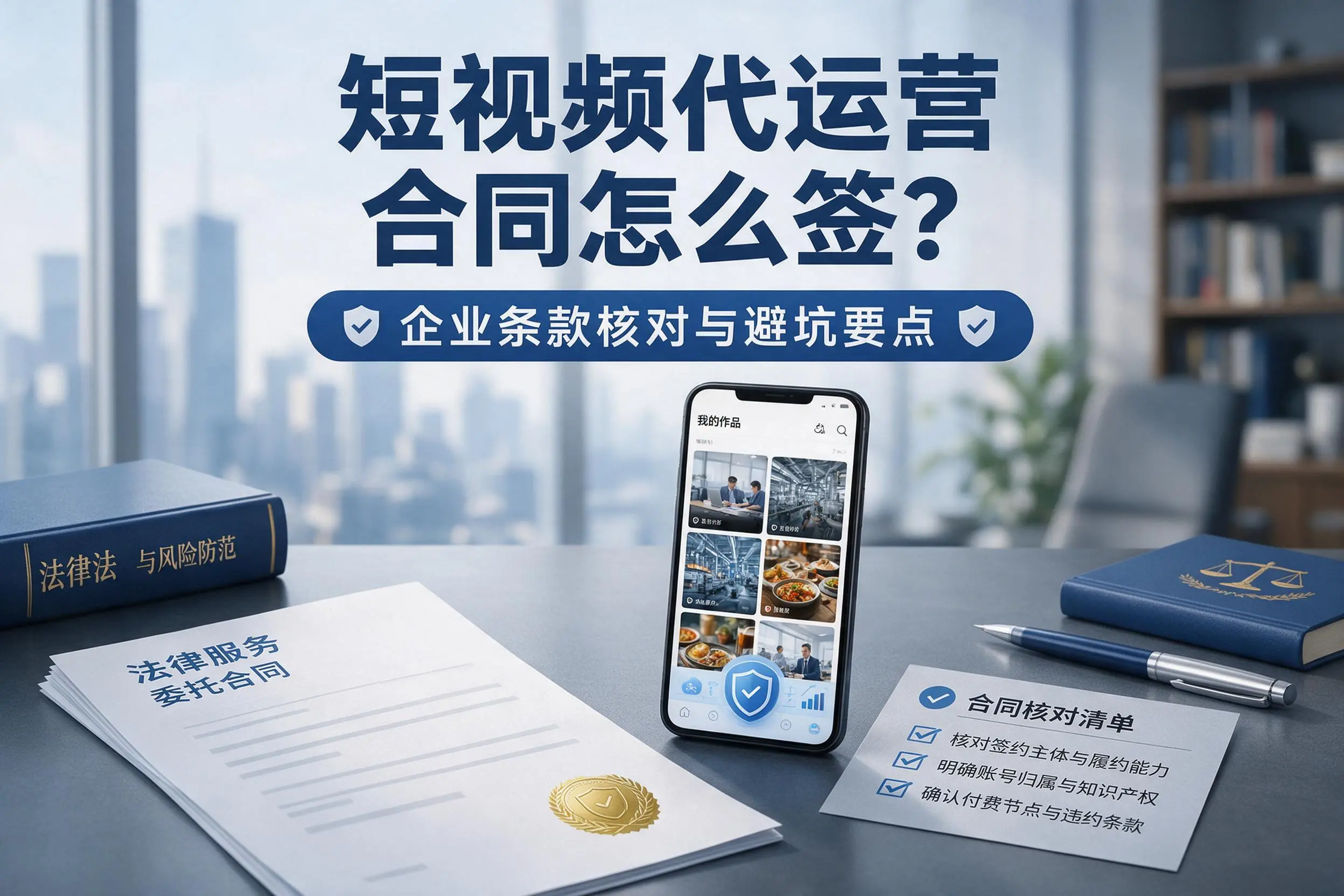 短视频代运营合同怎么签？长沙企业条款核对与避坑要点