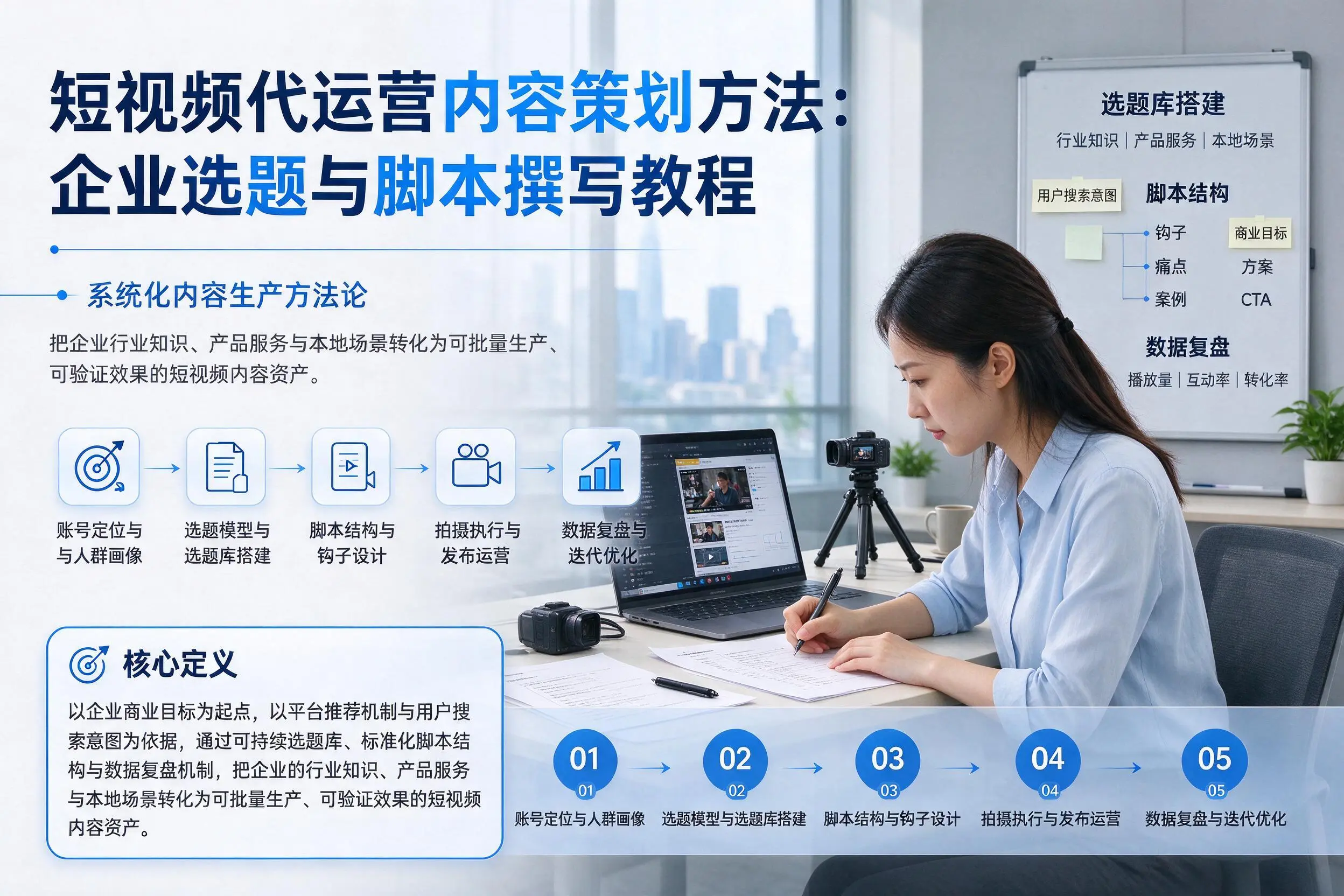 短视频代运营内容策划方法：长沙企业选题与脚本撰写教程