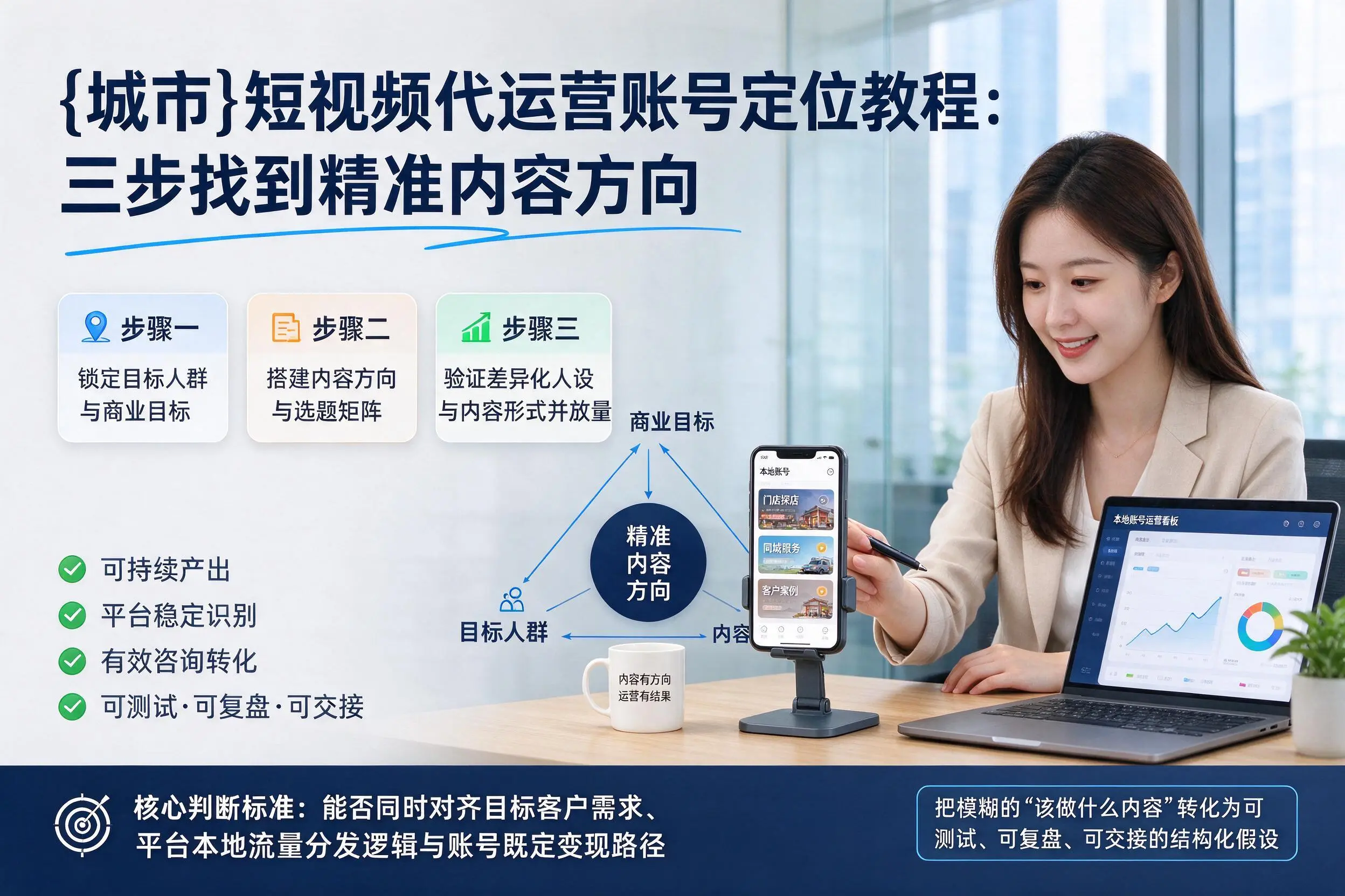 长沙短视频代运营账号定位教程：三步找到精准内容方向