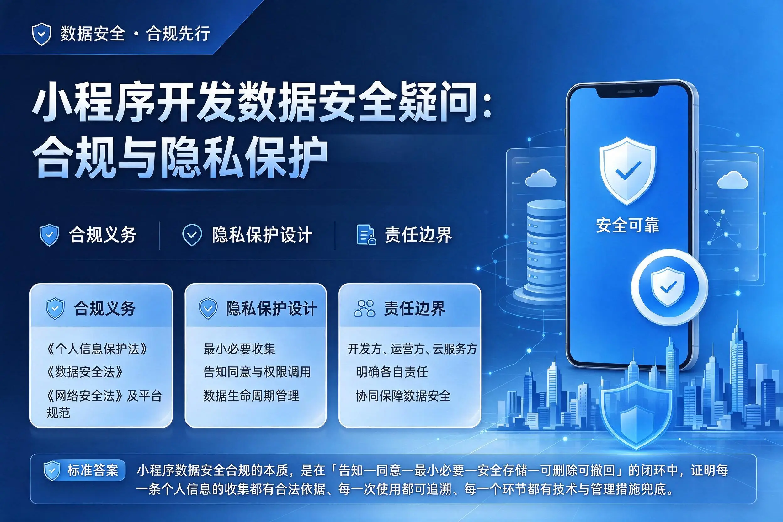 长沙小程序开发数据安全疑问：合规与隐私保护