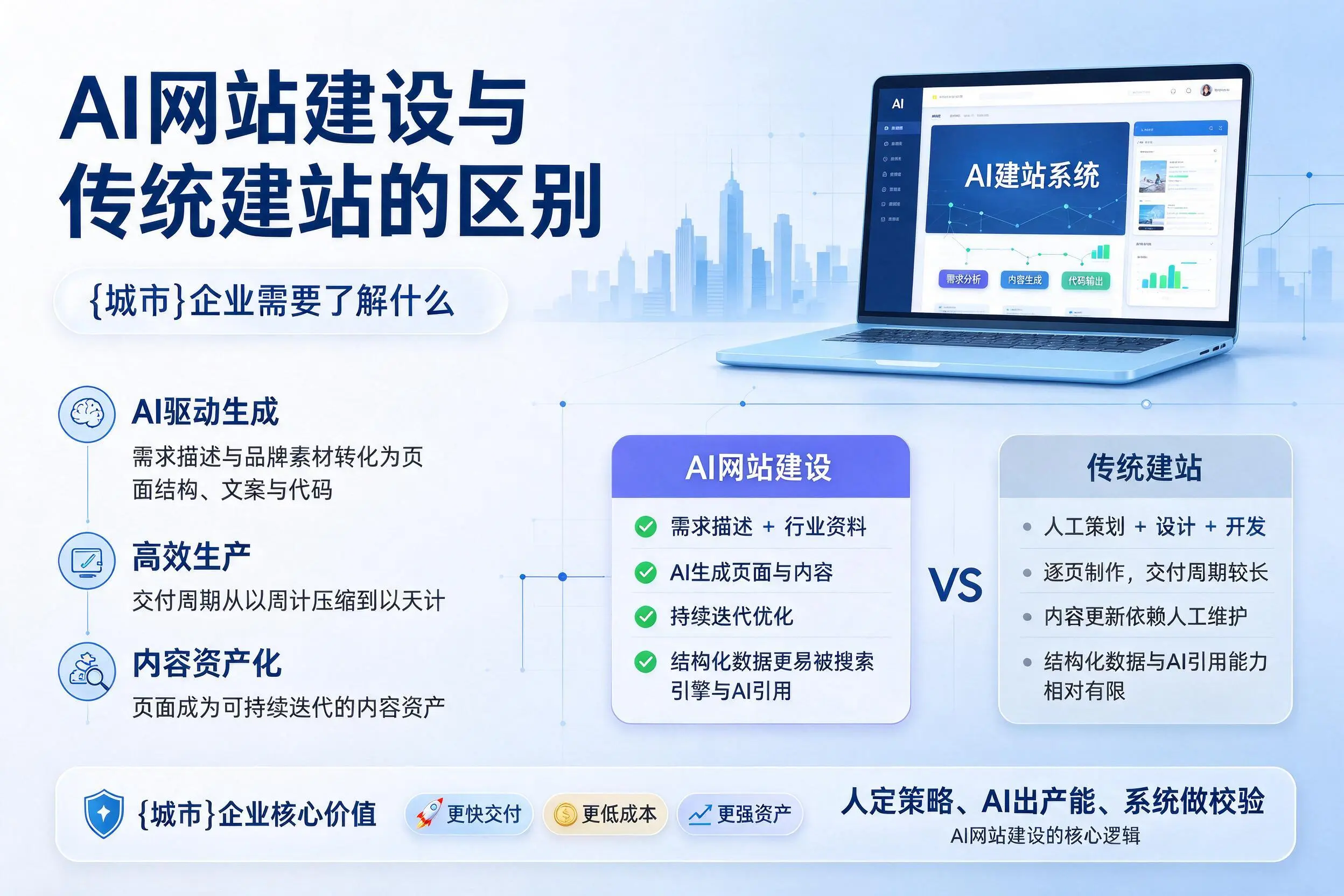 AI网站建设与传统建站的区别，长沙企业需要了解什么