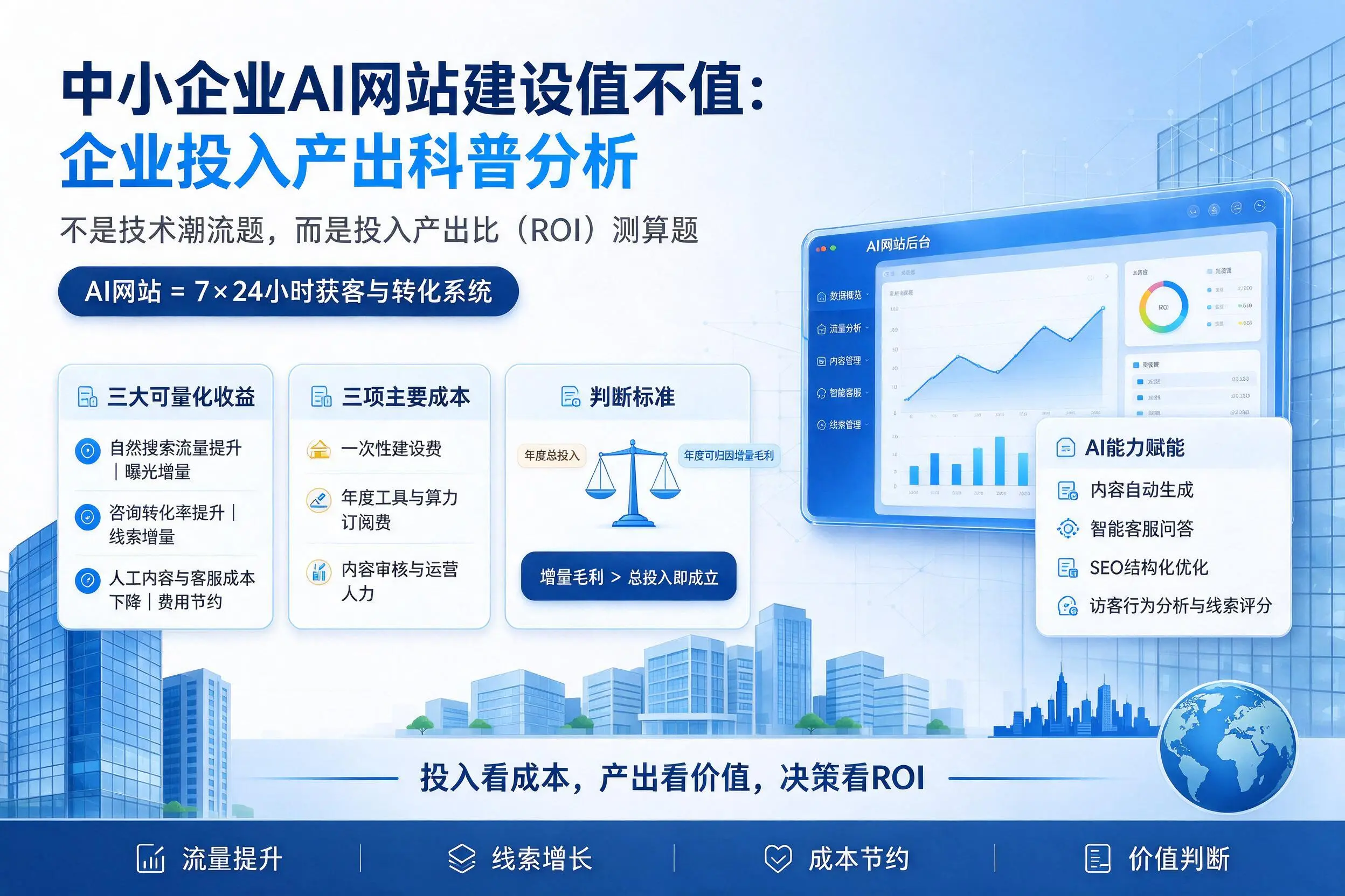中小企业AI网站建设值不值：长沙企业投入产出科普分析