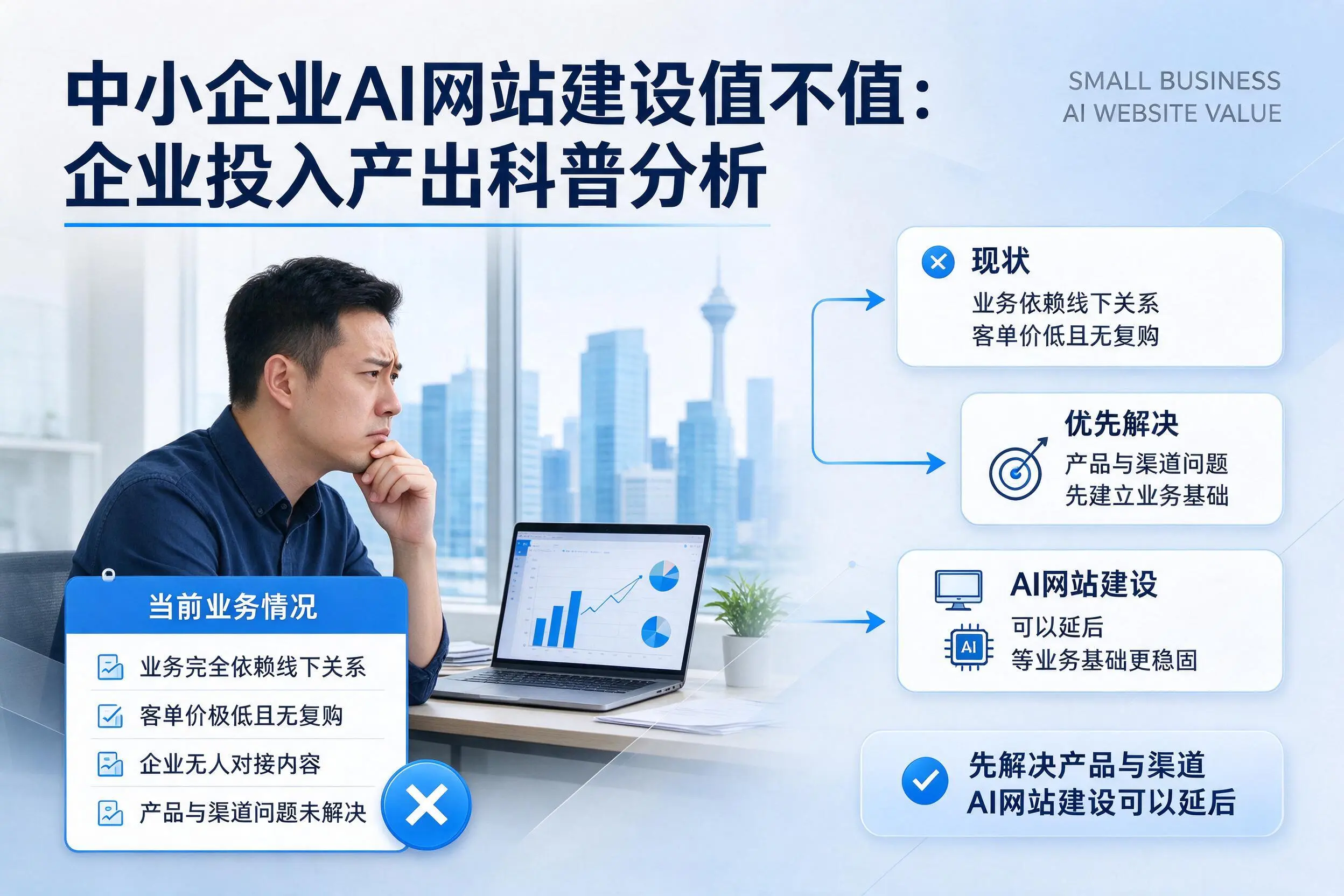 中小企业AI网站建设值不值：长沙企业投入产出科普分析