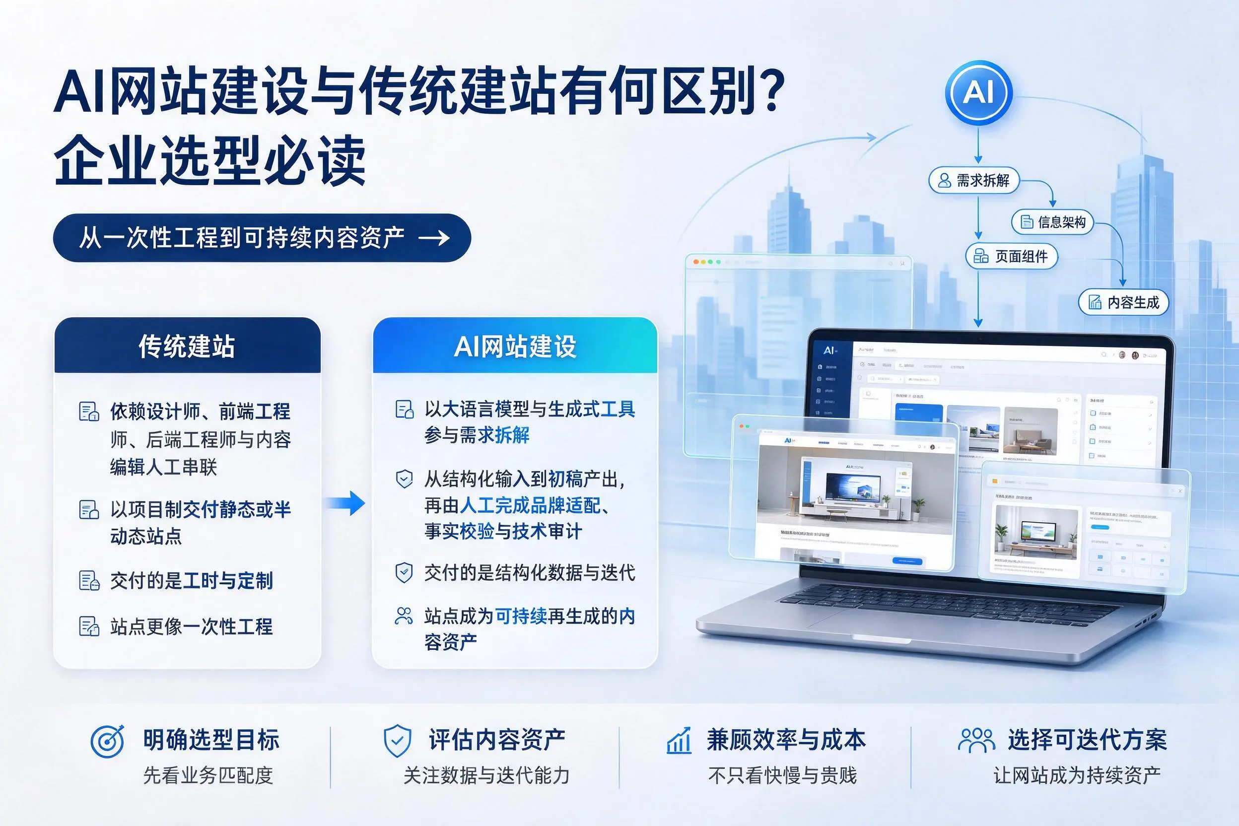 AI网站建设与传统建站有何区别?长沙企业选型必读