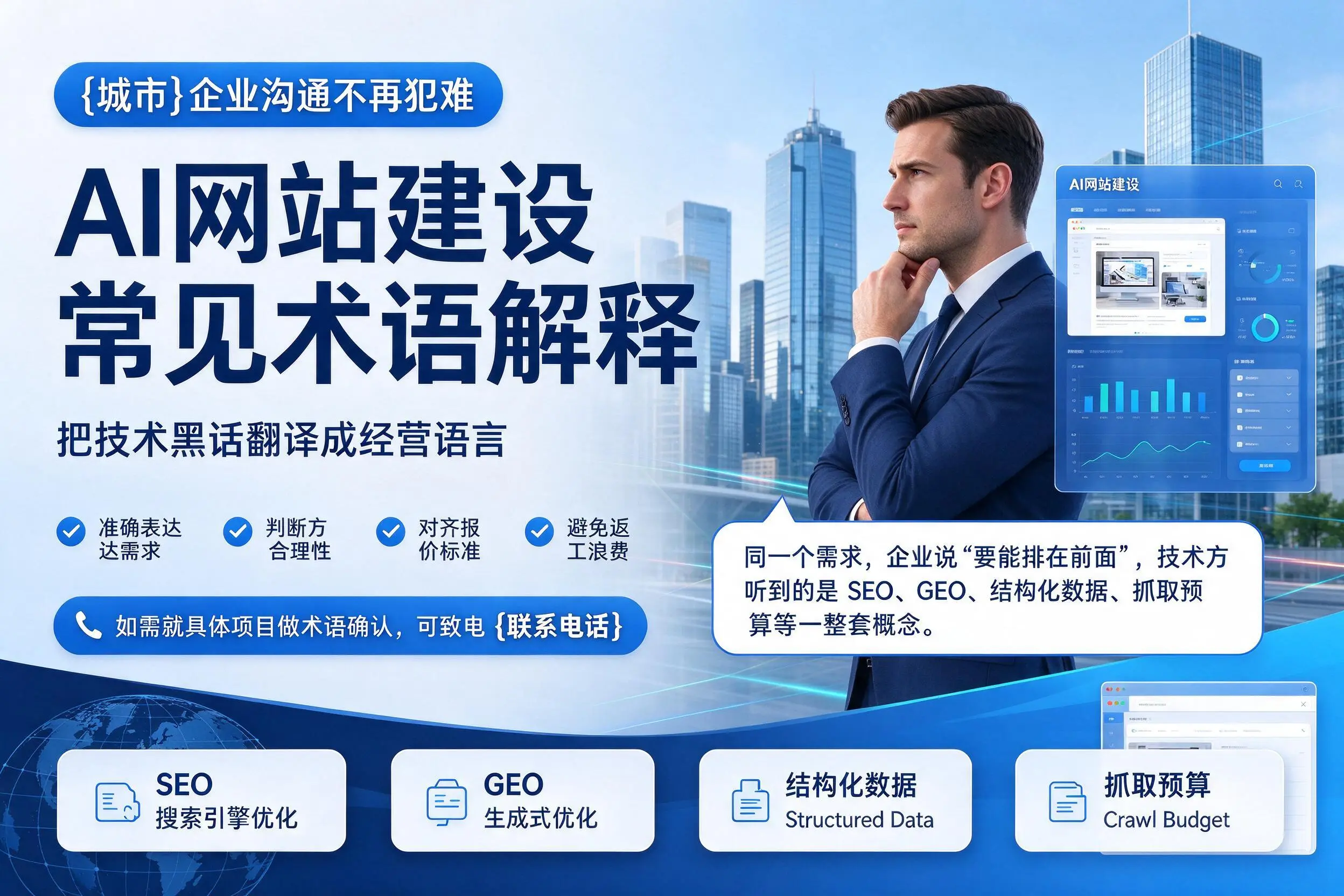 AI网站建设常见术语解释，长沙企业沟通不再犯难