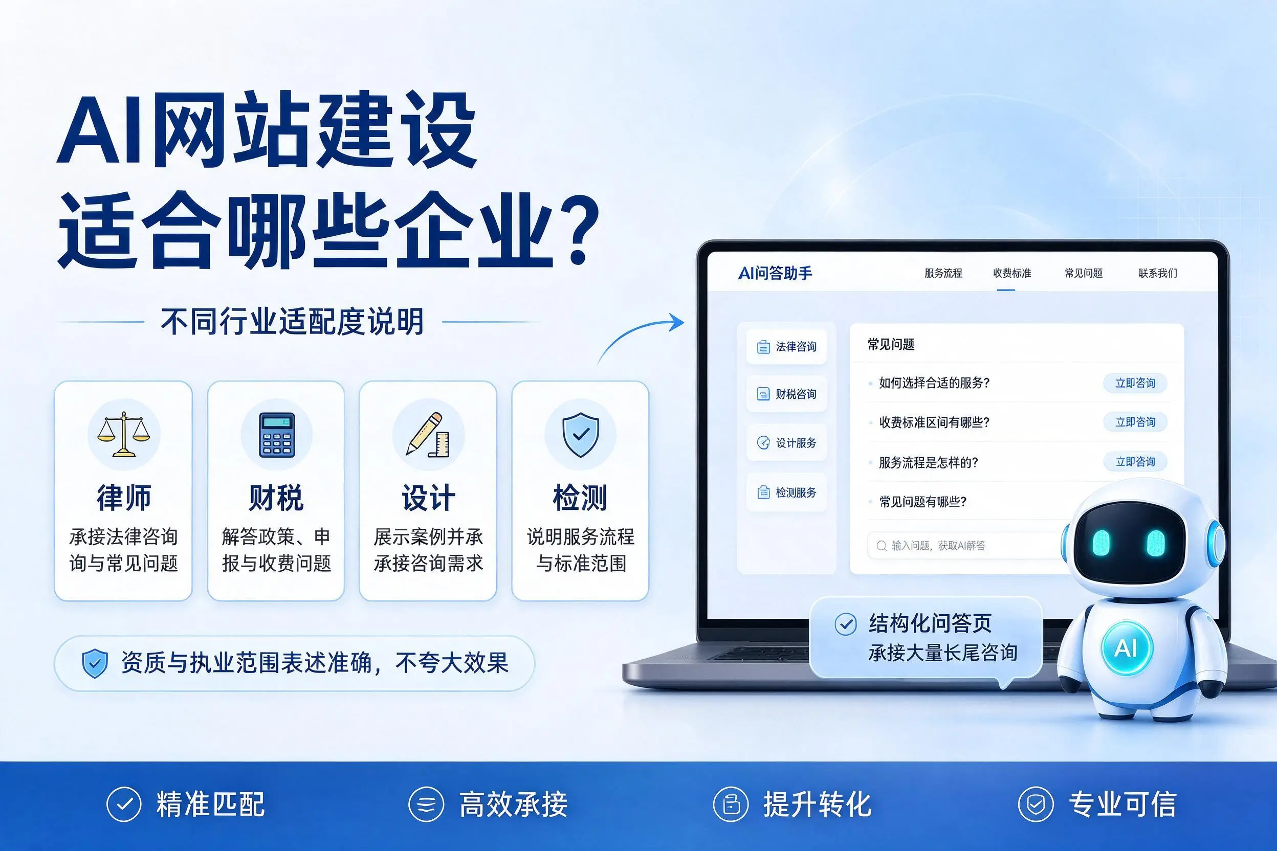 AI网站建设适合哪些企业？长沙不同行业适配度说明