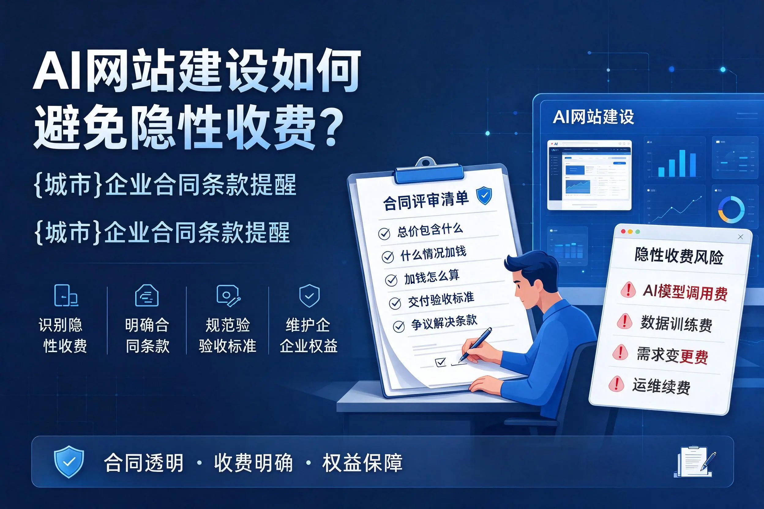 AI网站建设如何避免隐性收费？长沙企业合同条款提醒